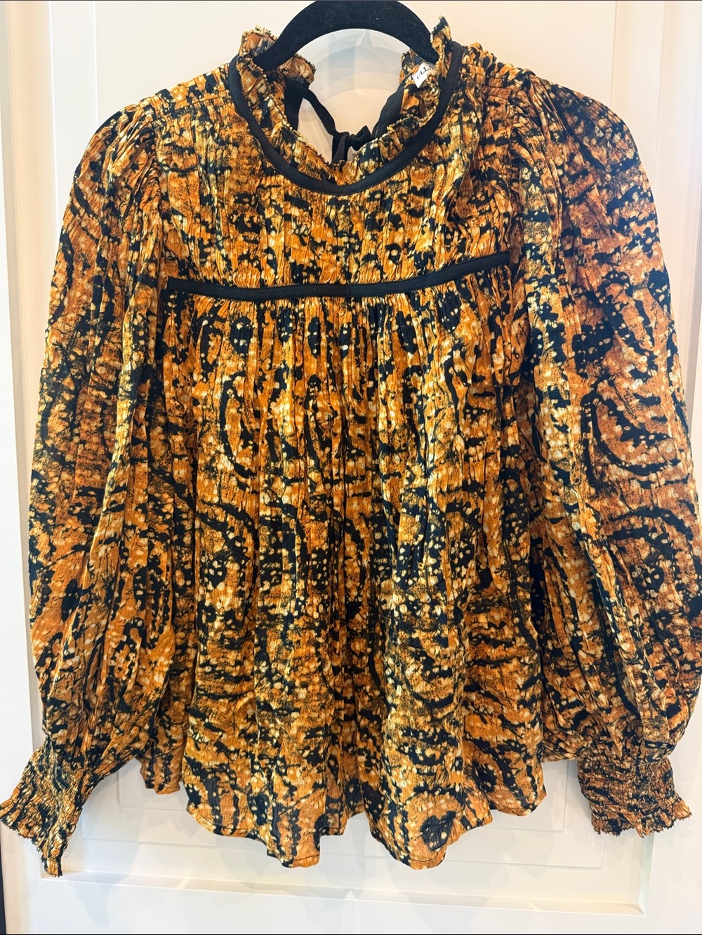 Ulla Johnson Printed Long-Sleeve Blouse